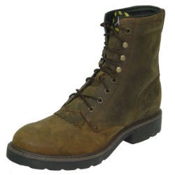 Twisted X MSL0001 for $124.99 Men's' Lace Up Work Boot with Distressed Shoulder Leather Foot and a Round Steel Toe